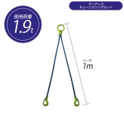 チェーンスリングセット 2本吊り 使用荷重1.9t マーテックGチェーンスリング TG2‐EGKNA 6mm×1m 大洋製器工業 TAIYO