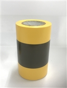 トラ柄標示テープ トラテープ（黄／黒） 90mm巾×10m巻 ストライプ柄 無反射  安全表示テープ