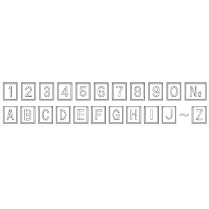 吹付プレート 曲面用 【数字セット(小)】 小 ステンレス・バネ材 板サイズ170mm×150mm 文字サイズ50mm×30mm  スプレー用 マーキングプレート