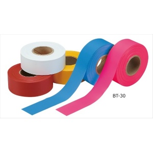 標識用ビニールテープ 30mm巾／100m  ピンク 区画領域表示用 PVC製 マイゾックス MYZOX