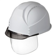 シールド面付き遮熱ヘルメット 保護帽 N-COOL KKC3S-B 通気孔付き・透明ひさし 飛来・落下物用 墜落時保護用 スミハット ABS樹脂 Nクール 熱中症対策