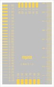 クラックスケール 55×91mm 黄目盛/透明タイプ CRKS-2Y ひび割れ試験 マイゾックス MYZOX