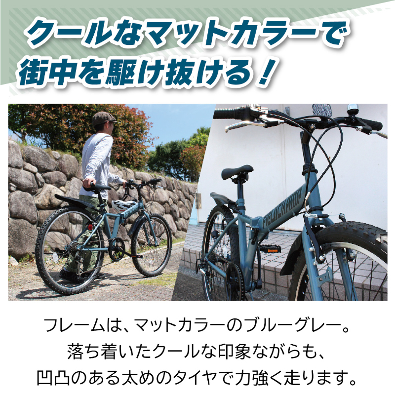 FIELD CHAMP 20インチ6段折畳み自転車BL MG-FCP206BL