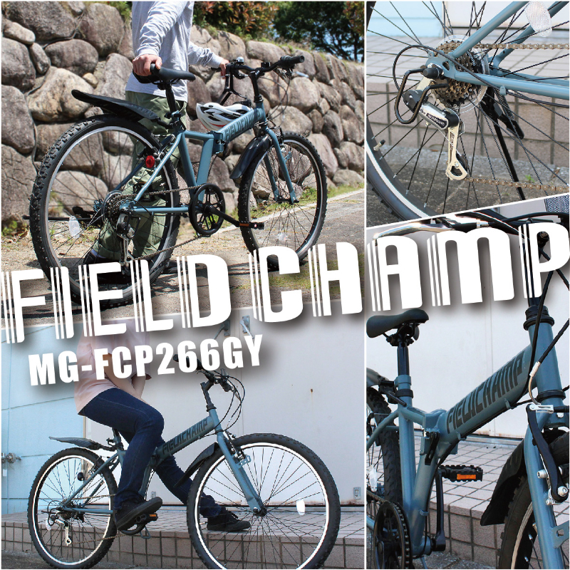 FIELD CHAMP 20インチ6段折畳み自転車BL MG-FCP206BL